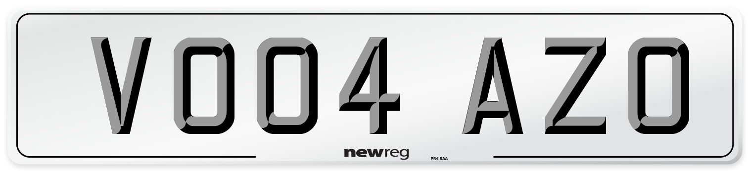 VO04 AZO Number Plate from New Reg